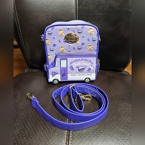 NWOT Purple UP crossbody purse with detachable front coin purse